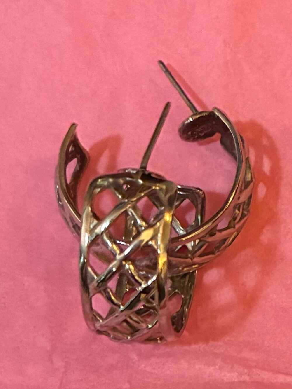Silvertone Hoop Earrings